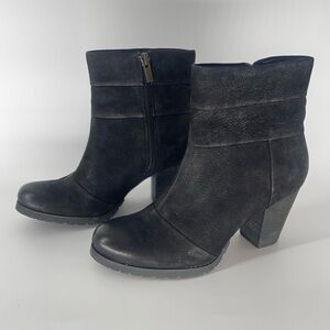 Clarks‎ Mission Manor Black Leather Ankle Booties Size 6.5